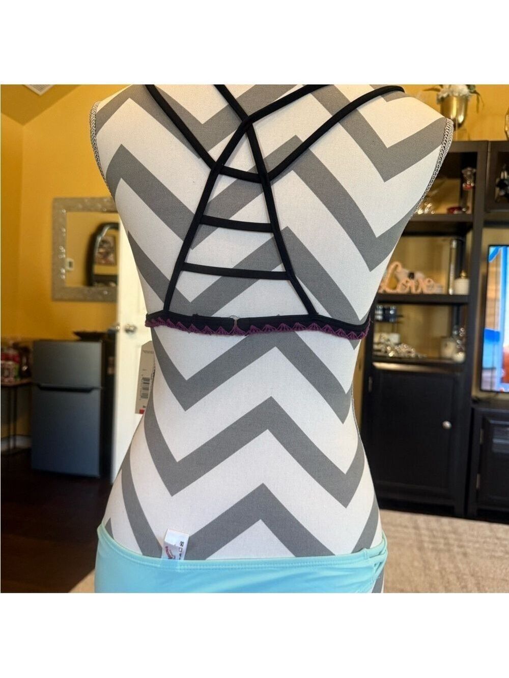Arizona Women’s Black and Mint Bikini with Pink Trim - Picture 8 of 13